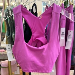 Mono B Pink Racerback Sports Bra